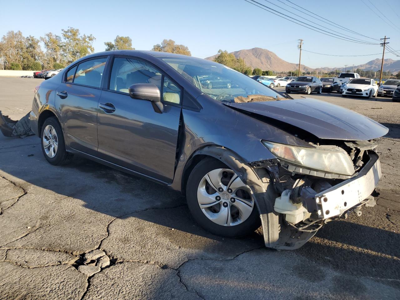 2014 Honda Civic VIN 19XFB2F52EE254763 Copart auction photo, all over damage thumbnail 4