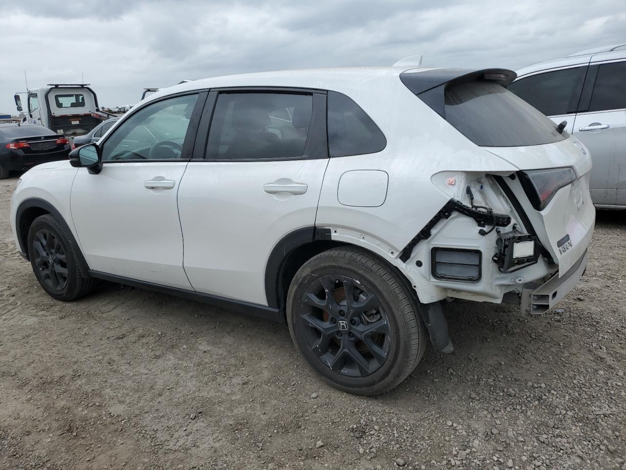 2024 Honda HR-V VIN 3CZRZ1H50RM750330 Copart auction photo, rear end / side damage thumbnail 2