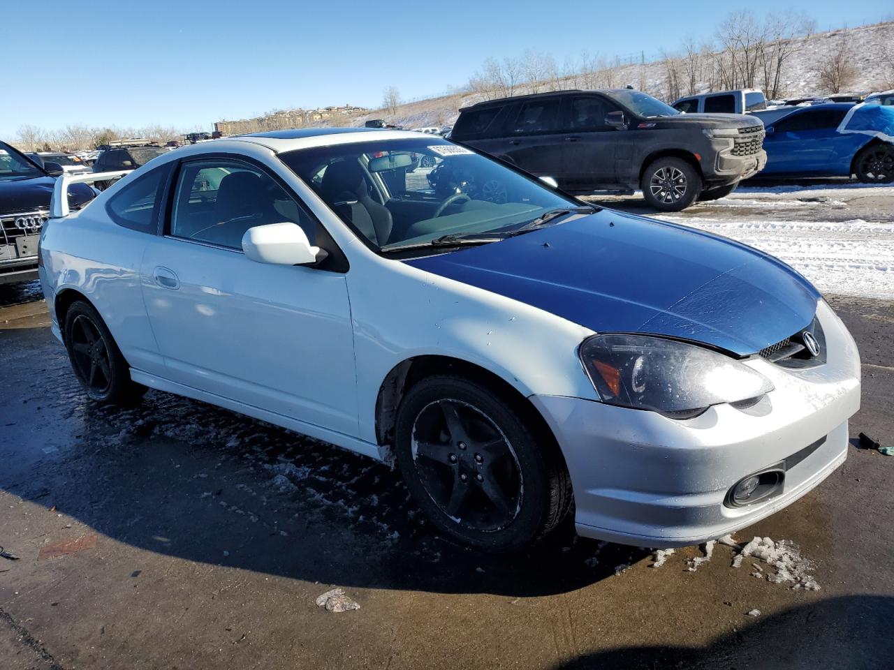 2005 Acura RSX VIN JH4DC54845S007906 Copart auction photo, side / front end damage thumbnail 4