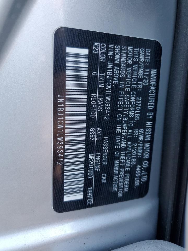 2020 Nissan Rogue VIN JN1BJ1CW1LW393412 Copart auction photo, front end / minor dent/scratches damage thumbnail 15