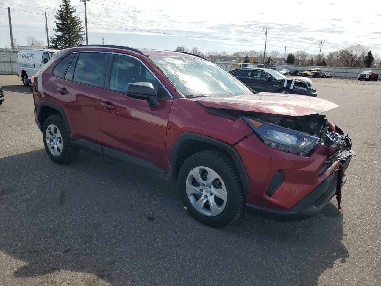 2019 Toyota RAV 4 VIN 2T3F1RFV8KW018615 Copart auction photo, front end damage thumbnail 4