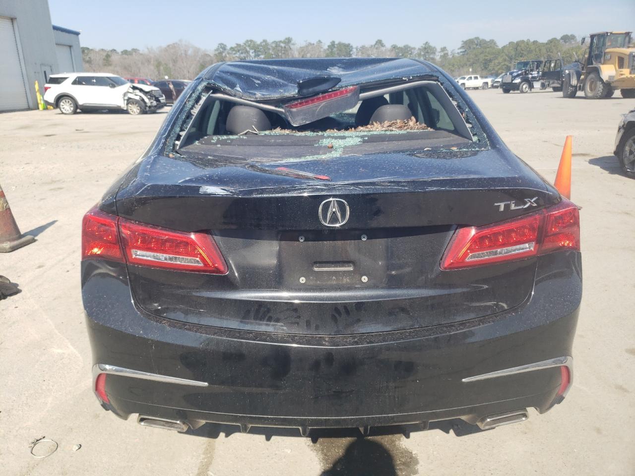2020 Acura TLX VIN 19UUB2F34LA000303 Copart auction photo, top/roof / rear end damage thumbnail 6