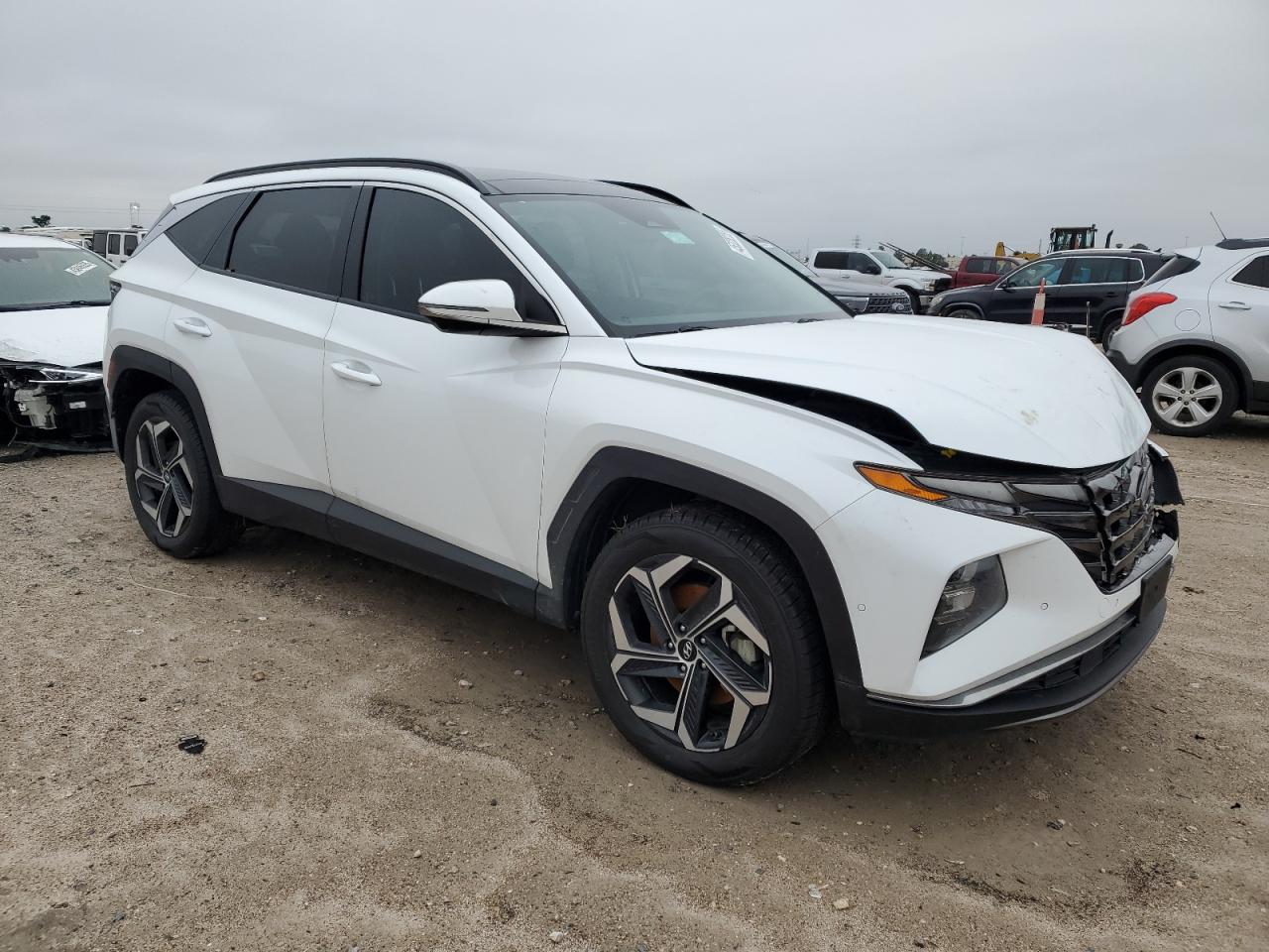 2022 Hyundai Tucson VIN KM8JECA1XNU047658 Copart auction photo, front end / rear end damage thumbnail 4