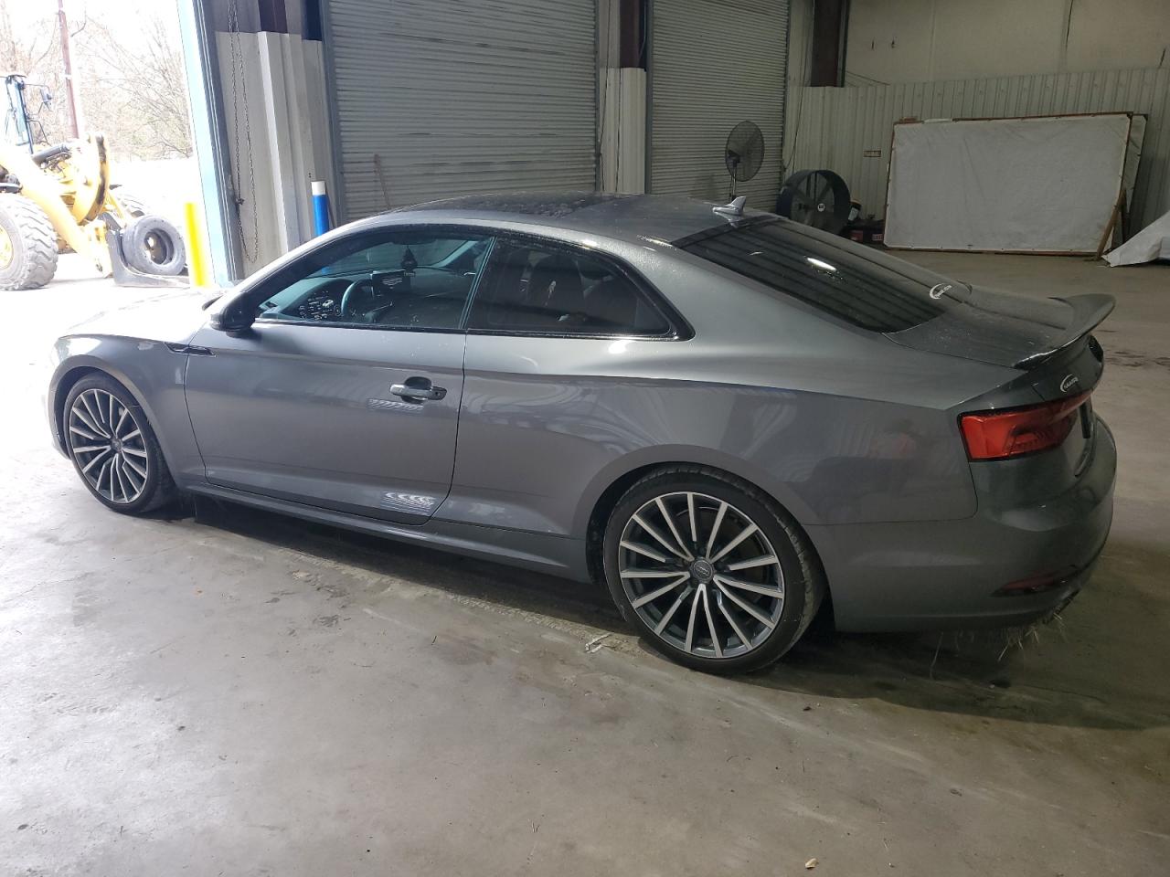 2018 Audi A5 VIN WAUPNAF59JA004145 Copart auction photo, side / front end damage thumbnail 2