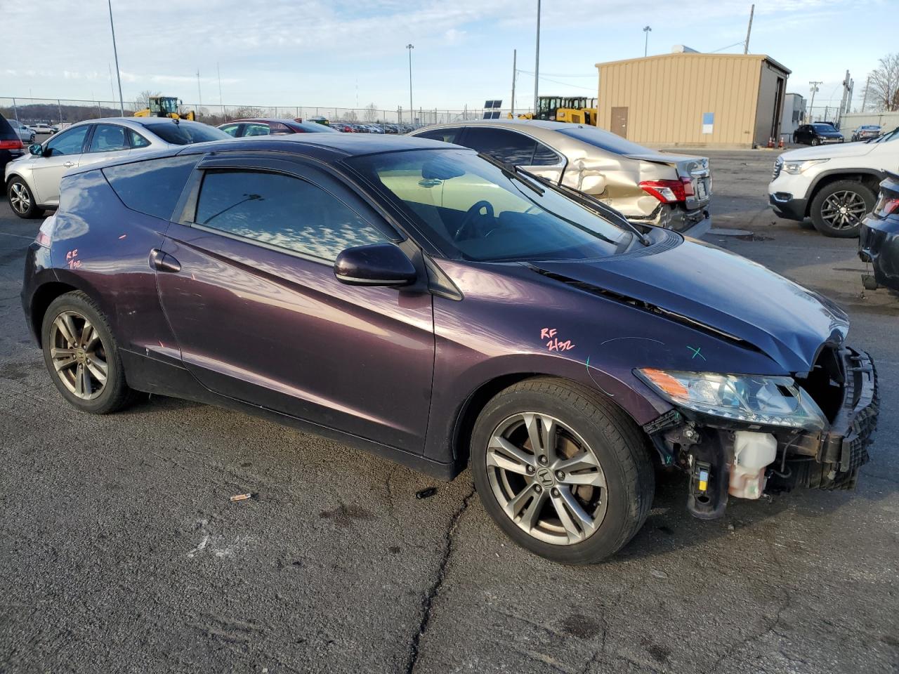 2013 Honda CR-Z VIN JHMZF1D68DS002307 Copart auction photo, front end damage thumbnail 4