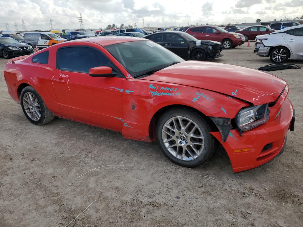2014 Ford Mustang VIN 1ZVBP8AM0E5263178 Copart auction photo, all over damage thumbnail 4