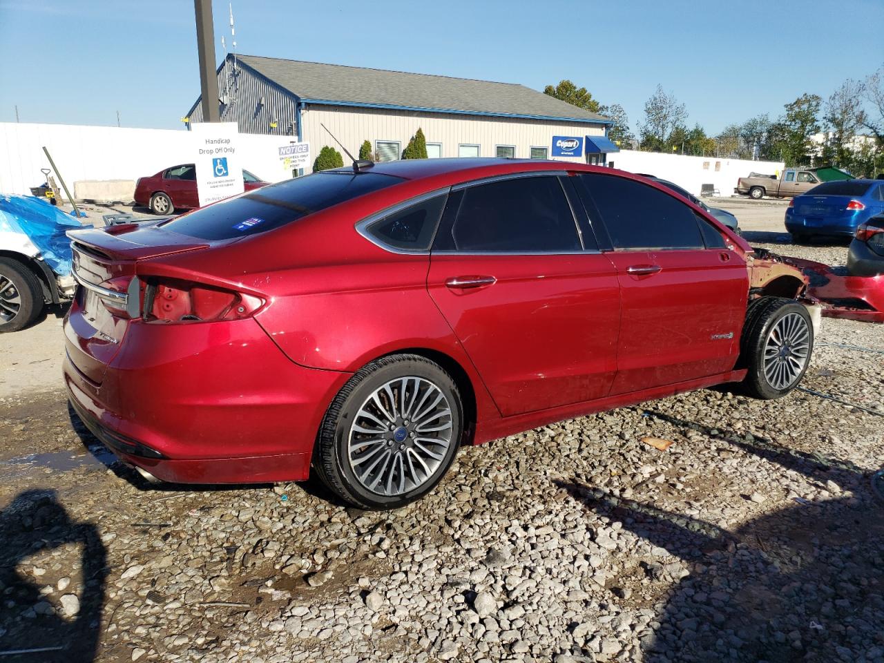 2017 Ford Fusion VIN 3FA6P0RU1HR286289 Copart auction photo, front end damage thumbnail 3