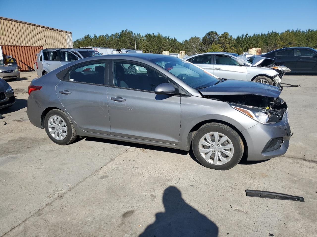 2021 Hyundai Accent VIN 3KPC24A64ME148327 Copart auction photo, front end damage thumbnail 4