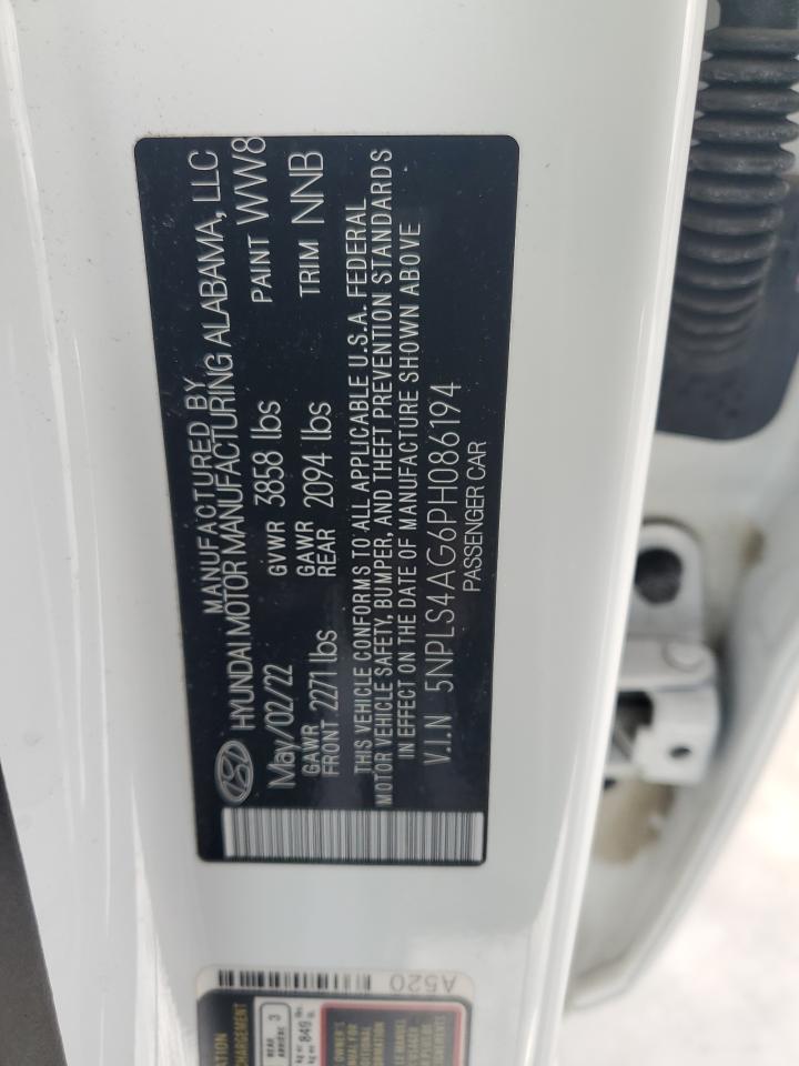 2023 Hyundai Elantra VIN 5NPLS4AG6PH086194 Copart auction photo, rear end damage thumbnail 12