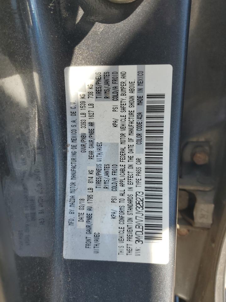 2018 Toyota Yaris VIN 3MYDLBYV7JY325273 Copart auction photo, rear end damage thumbnail 12