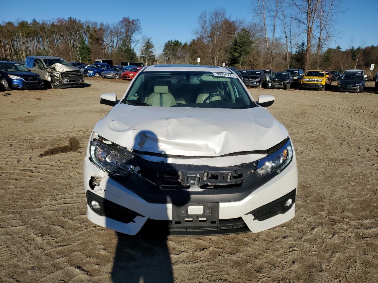 2016 Honda Civic VIN 19XFC1F74GE206399 Copart auction photo, front end / minor dent/scratches damage thumbnail 5