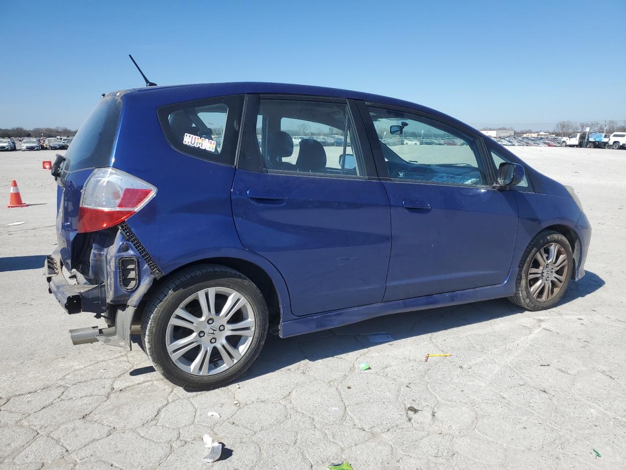 2010 Honda Fit VIN JHMGE8H44AS020231 Copart auction photo, side / rear end damage thumbnail 3