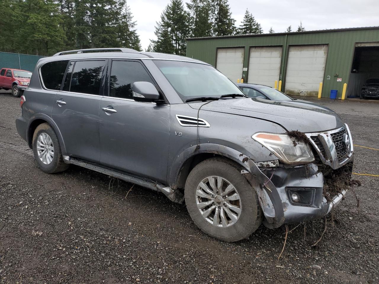 2017 Nissan Armada VIN JN8AY2NC0H9503325 Copart auction photo, front end damage thumbnail 4