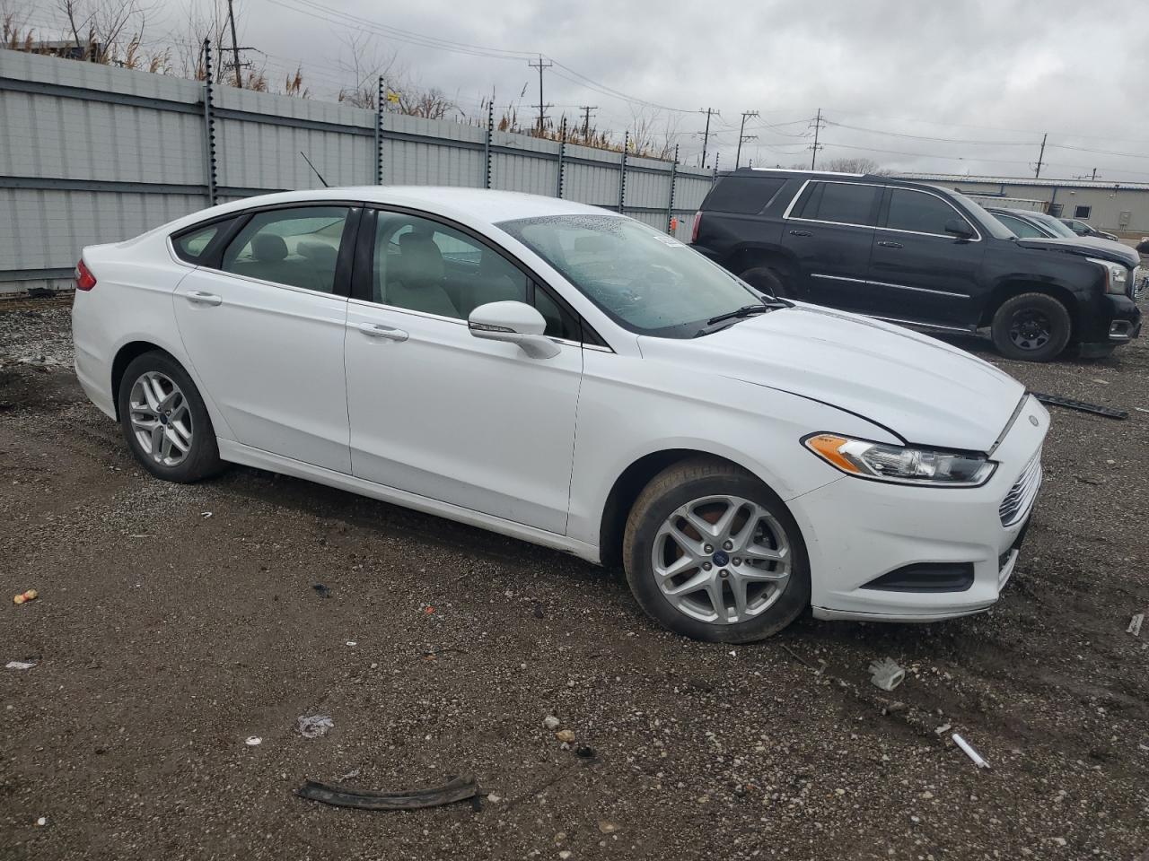 2014 Ford Fusion VIN 3FA6P0HD5ER316813 Copart auction photo, front end / side damage thumbnail 4