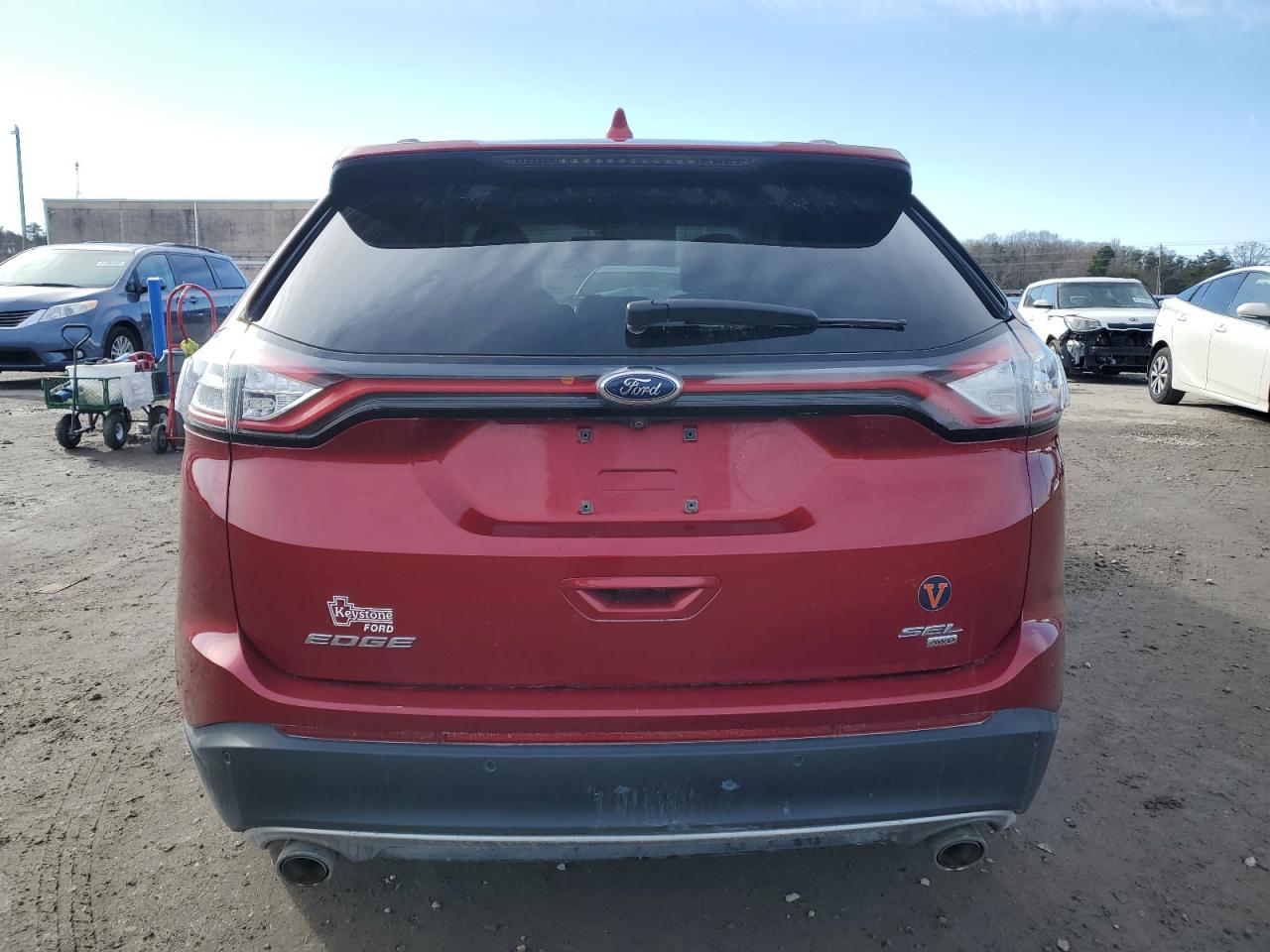 2015 Ford Edge VIN 2FMTK4J89FBB13774 Copart auction photo, front end damage thumbnail 6