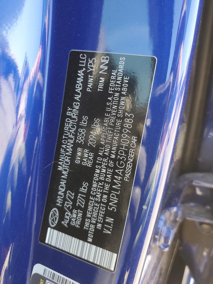 2023 Hyundai Elantra VIN 5NPLM4AG3PH099883 Copart auction photo, front end damage thumbnail 13