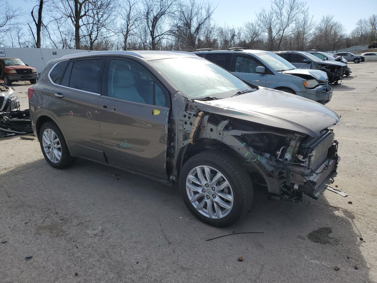 2019 Buick Envision VIN LRBFX3SX0KD010975 Copart auction photo, front end / side damage thumbnail 4