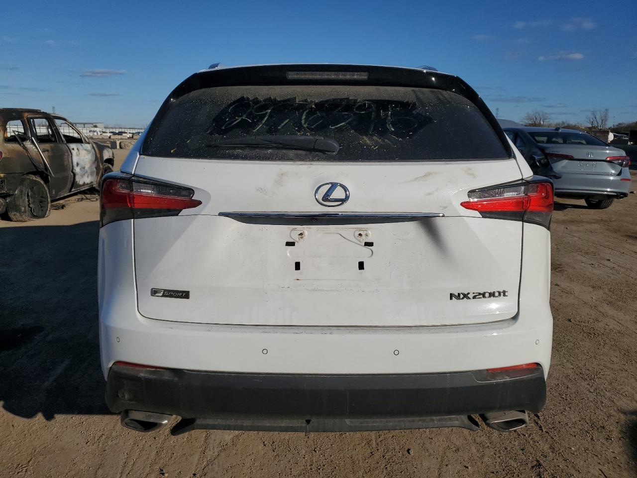 2017 Lexus NX VIN JTJBARBZ6H2098860 Copart auction photo, vandalism damage thumbnail 6