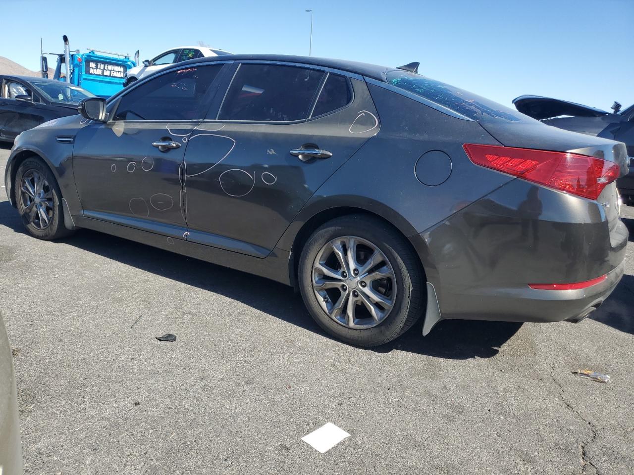 2013 KIA Optima VIN 5XXGN4A70DG106827 Copart auction photo, side / rear end damage thumbnail 2