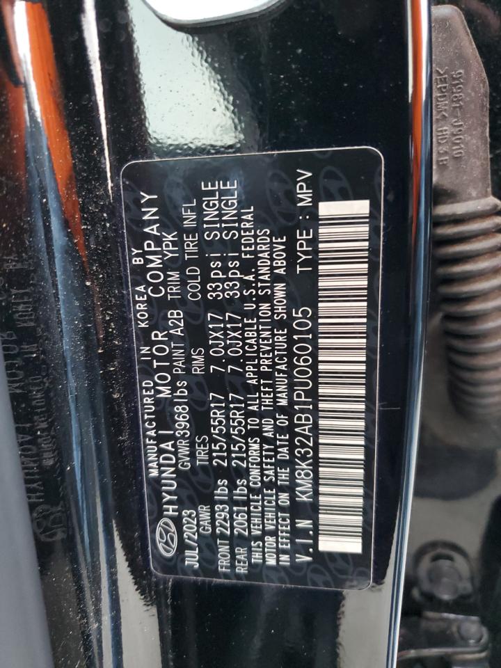 2023 Hyundai Kona VIN KM8K32AB1PU060105 Copart auction photo, water/flood damage thumbnail 14
