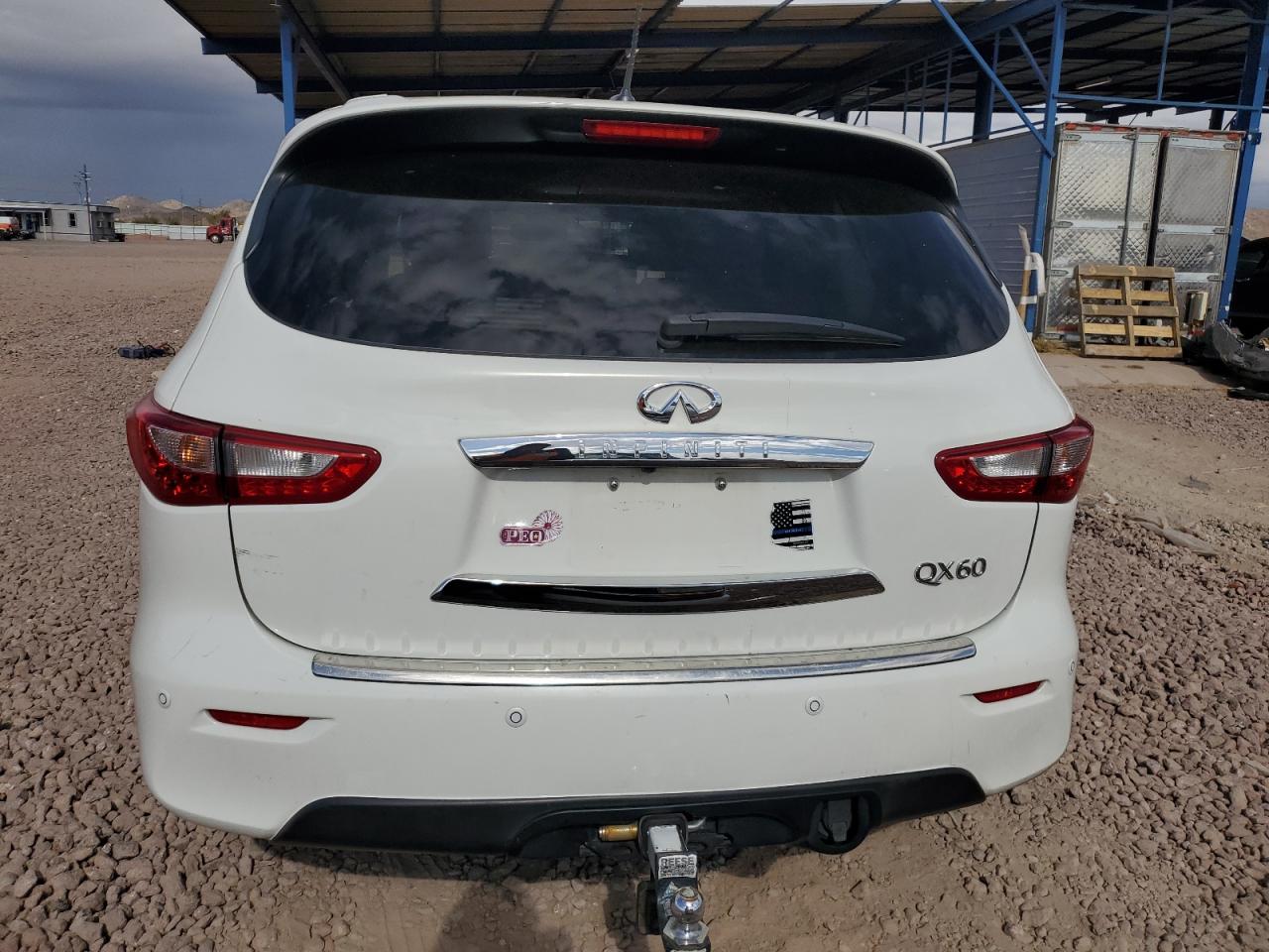 2014 Infiniti QX60 VIN 5N1AL0MM3EC535477 Copart auction photo, front end / side damage thumbnail 6
