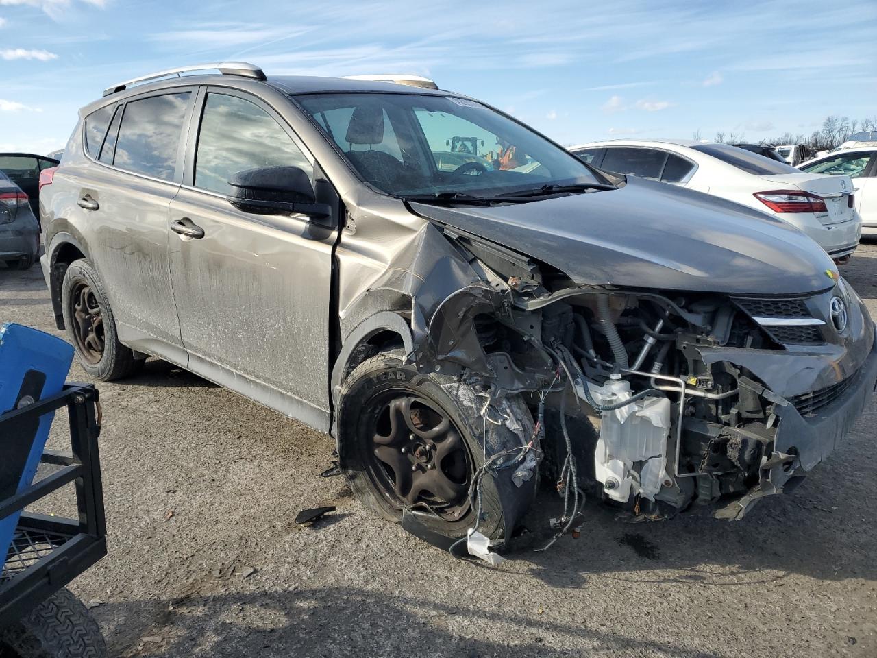 2014 Toyota RAV 4 VIN JTMBFREV2ED085973 Copart auction photo, front end damage thumbnail 4