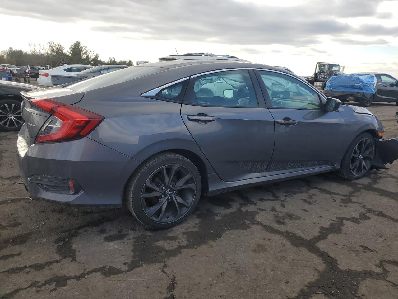 2019 Honda Civic VIN 2HGFC2F84KH540641 Copart auction photo, front end damage thumbnail 3