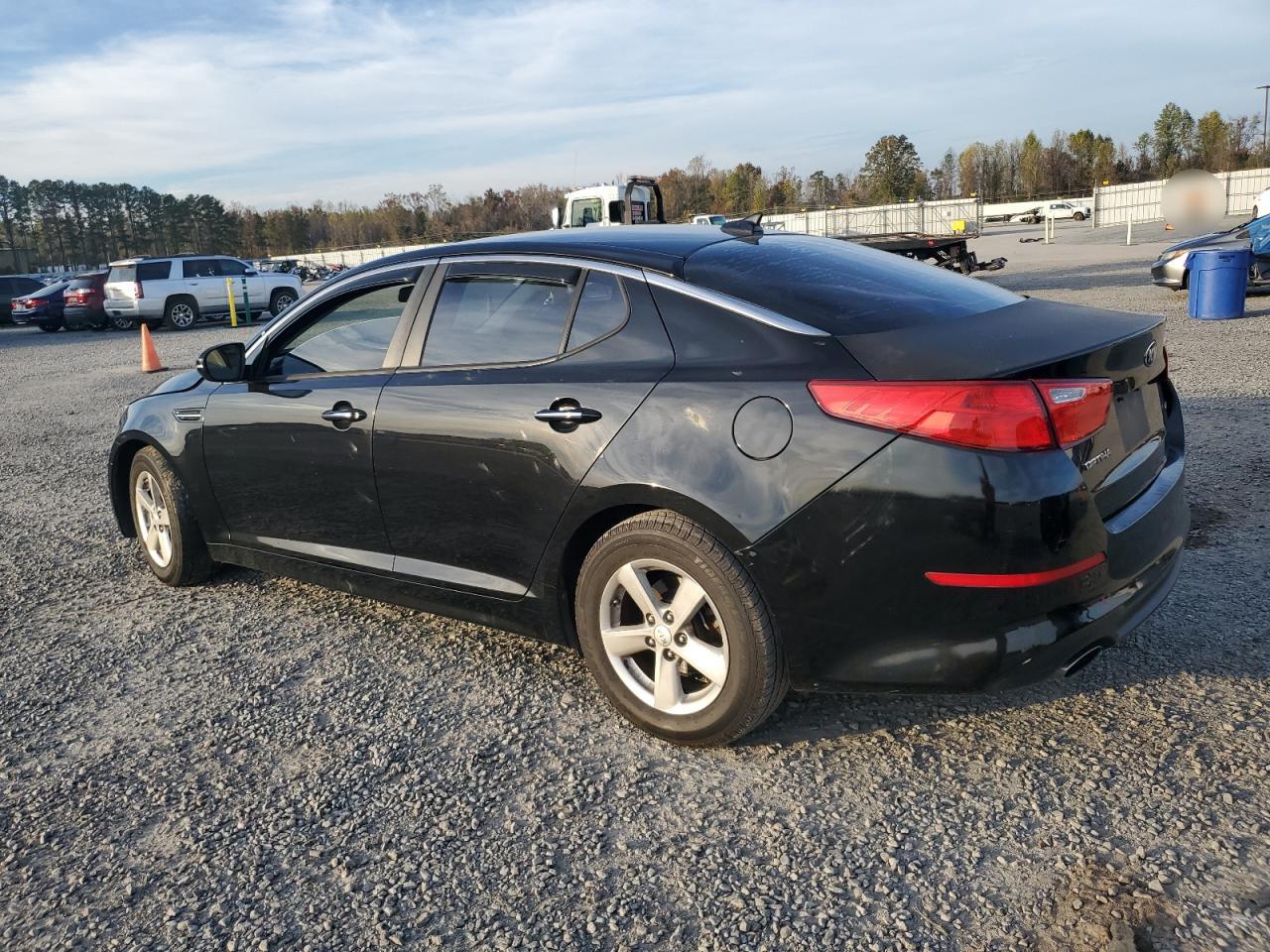 2015 KIA Optima VIN KNAGM4A70F5620345 Copart auction photo, front end / side damage thumbnail 2