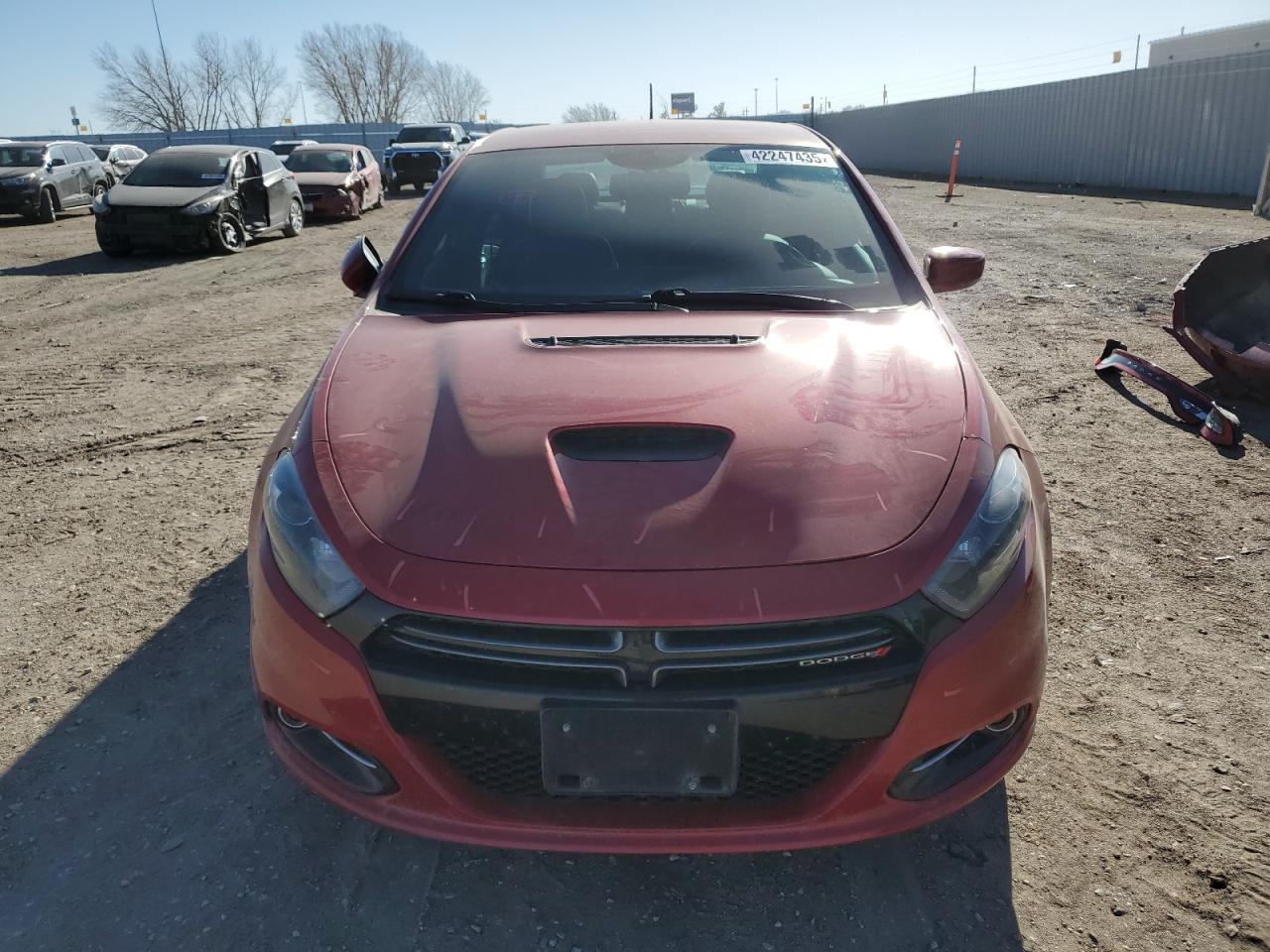 2016 Dodge Dart VIN 1C3CDFEB2GD682546 Copart auction photo, rear end damage thumbnail 5