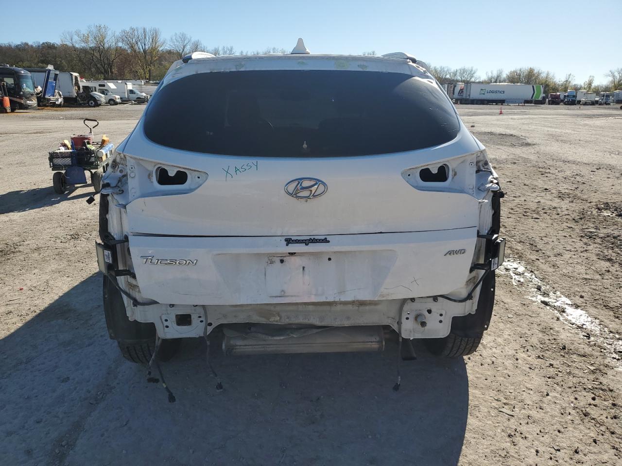 2017 Hyundai Tucson VIN KM8J3CA42HU466883 Copart auction photo, rear end / minor dent/scratches damage thumbnail 6