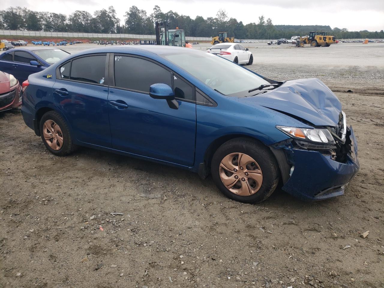 2013 Honda Civic VIN 2HGFB2F56DH573099 Copart auction photo, front end damage thumbnail 4