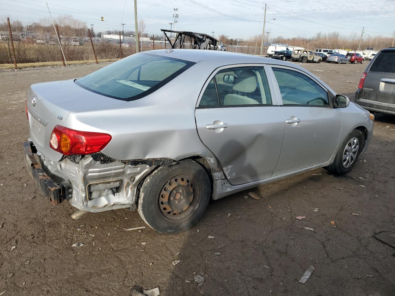 2009 Toyota Corolla VIN 2T1BU40E59C133095 Copart auction photo, rear end / side damage thumbnail 3