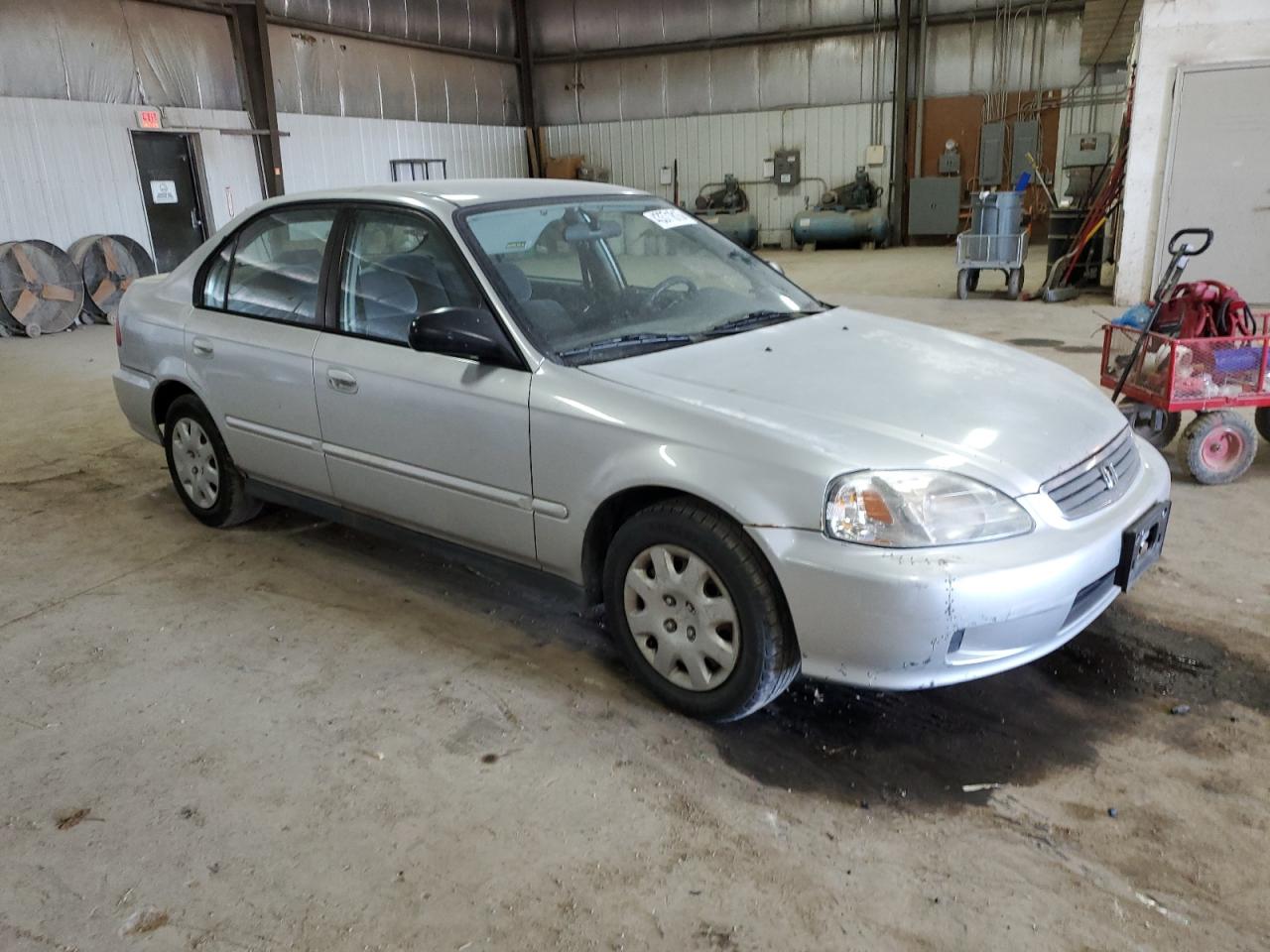 2000 Honda Civic VIN 2HGEJ6610YH552001 Copart auction photo, hail / front end damage thumbnail 4