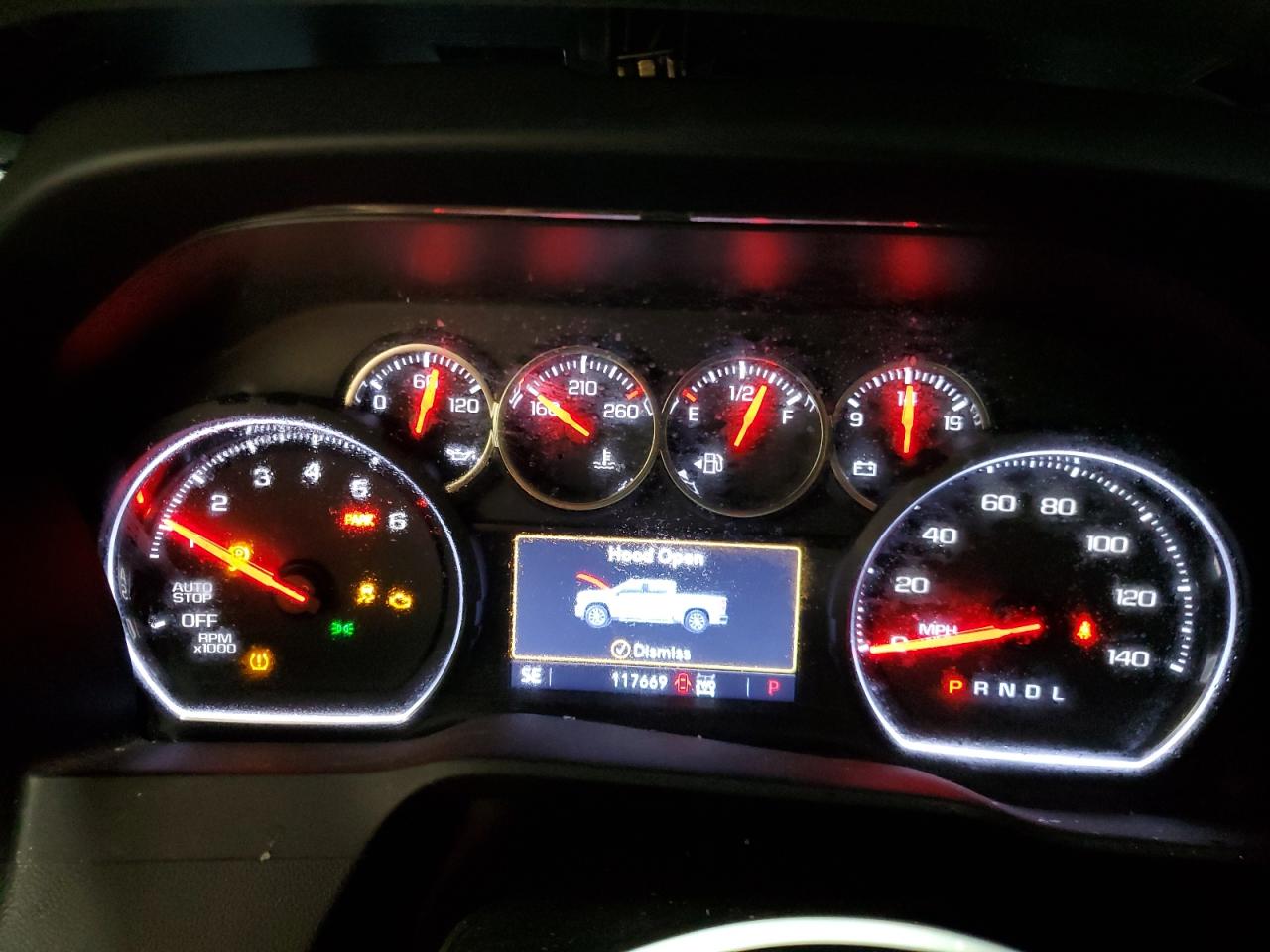 2019 Chevrolet Silverado VIN 3GCUYEED4KG284184 Copart auction photo, front end / top/roof damage thumbnail 9