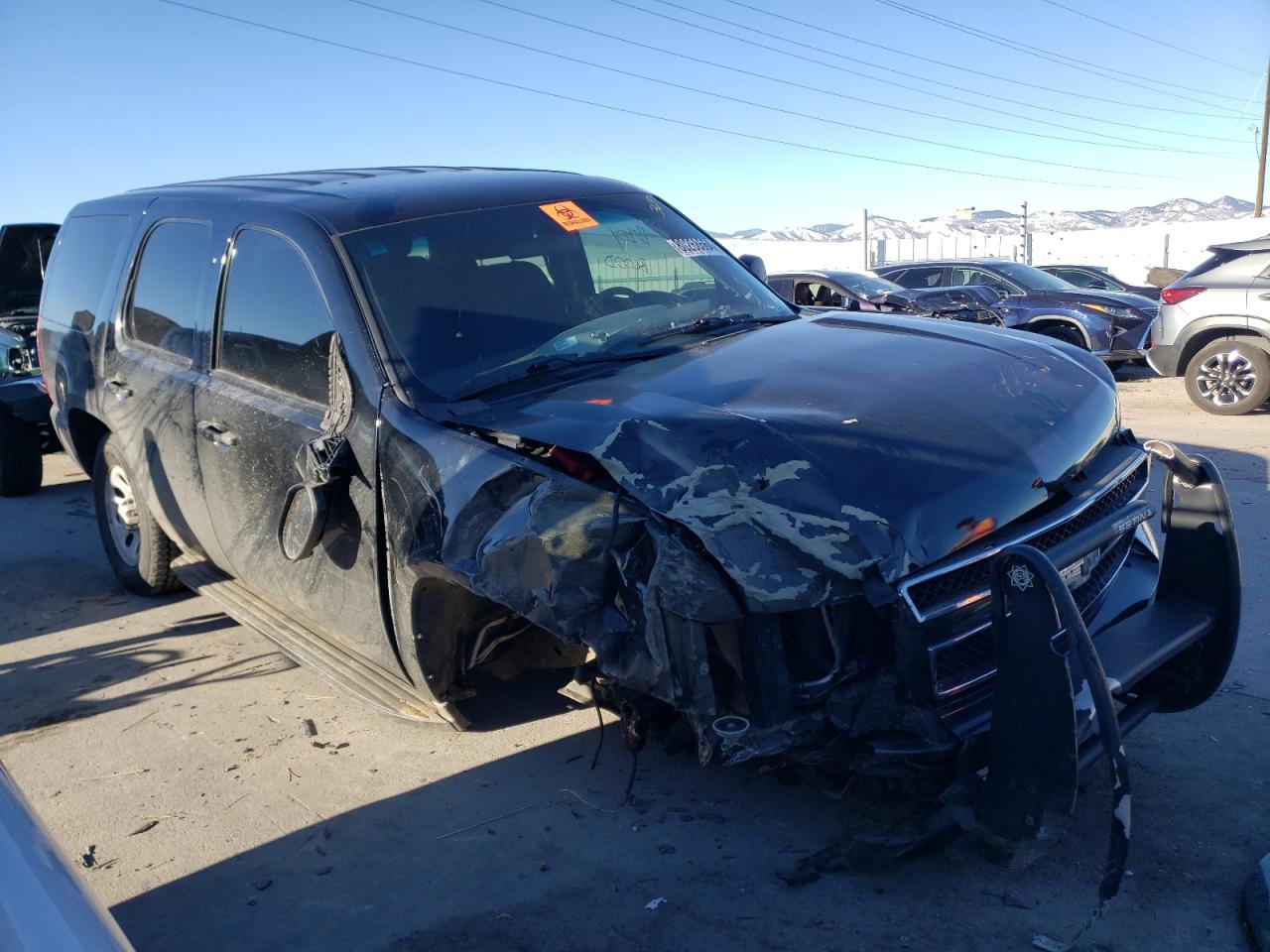 2013 Chevrolet Tahoe VIN 1GNSK2E0XDR284768 Copart auction photo, front end / hail damage thumbnail 4