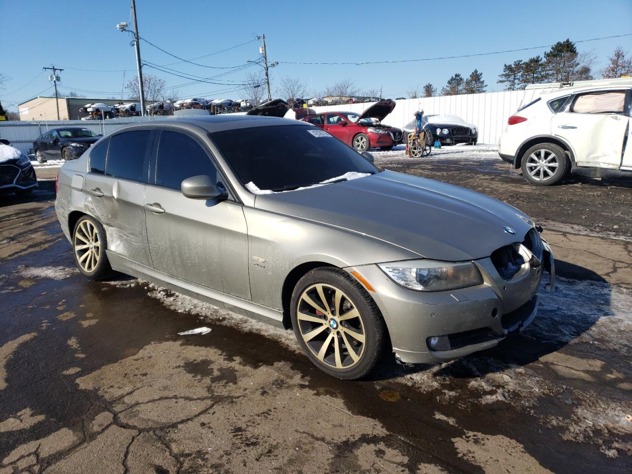 2011 BMW 3er VIN WBAPK5C53BA995803 Copart auction photo, front end / side damage thumbnail 4