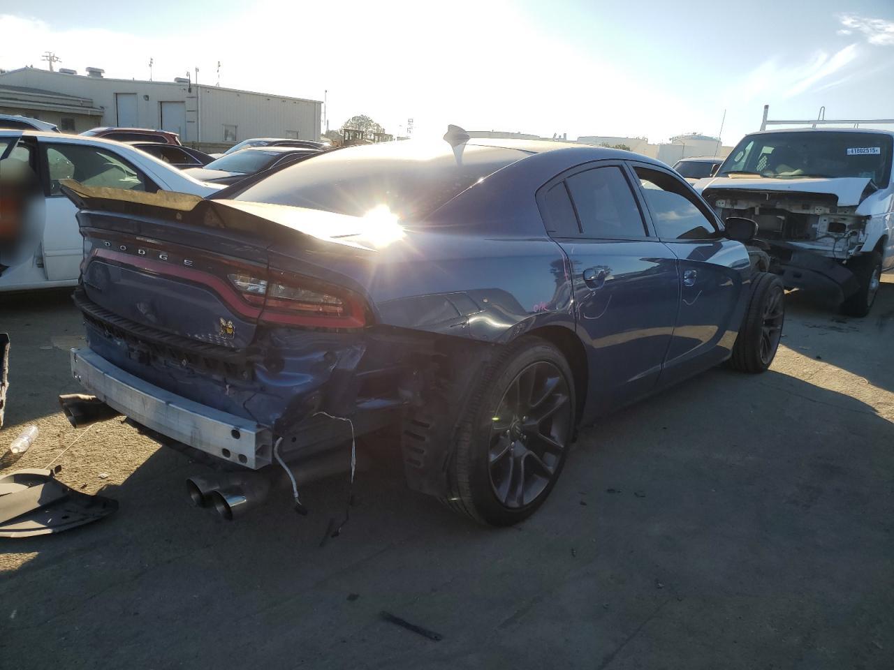 2021 Dodge Charger VIN 2C3CDXGJ2MH518819 Copart auction photo, front end / rear end damage thumbnail 3