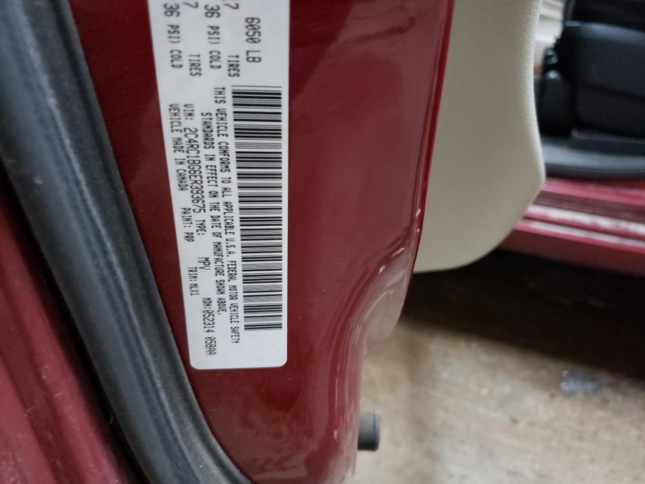 2014 Chrysler Town & Country VIN 2C4RC1BG6ER393675 Copart auction photo, front end / minor dent/scratches damage thumbnail 13