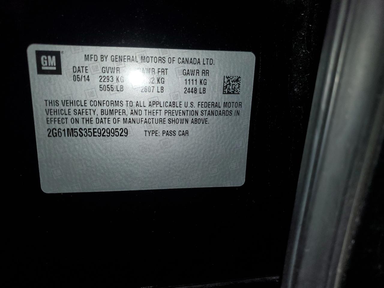 2014 Cadillac XTS VIN 2G61M5S35E9299529 Copart auction photo, front end damage thumbnail 13