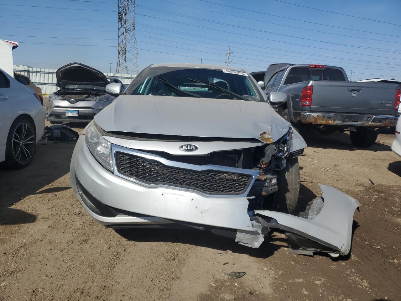 2013 KIA Optima VIN 5XXGM4A71DG136910 Copart auction photo, rear end / front end damage thumbnail 5