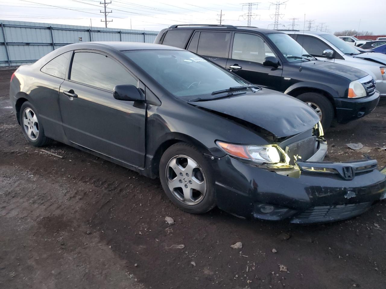 2007 Honda Civic VIN 2HGFG12607H555180 Copart auction photo, front end / minor dent/scratches damage thumbnail 4
