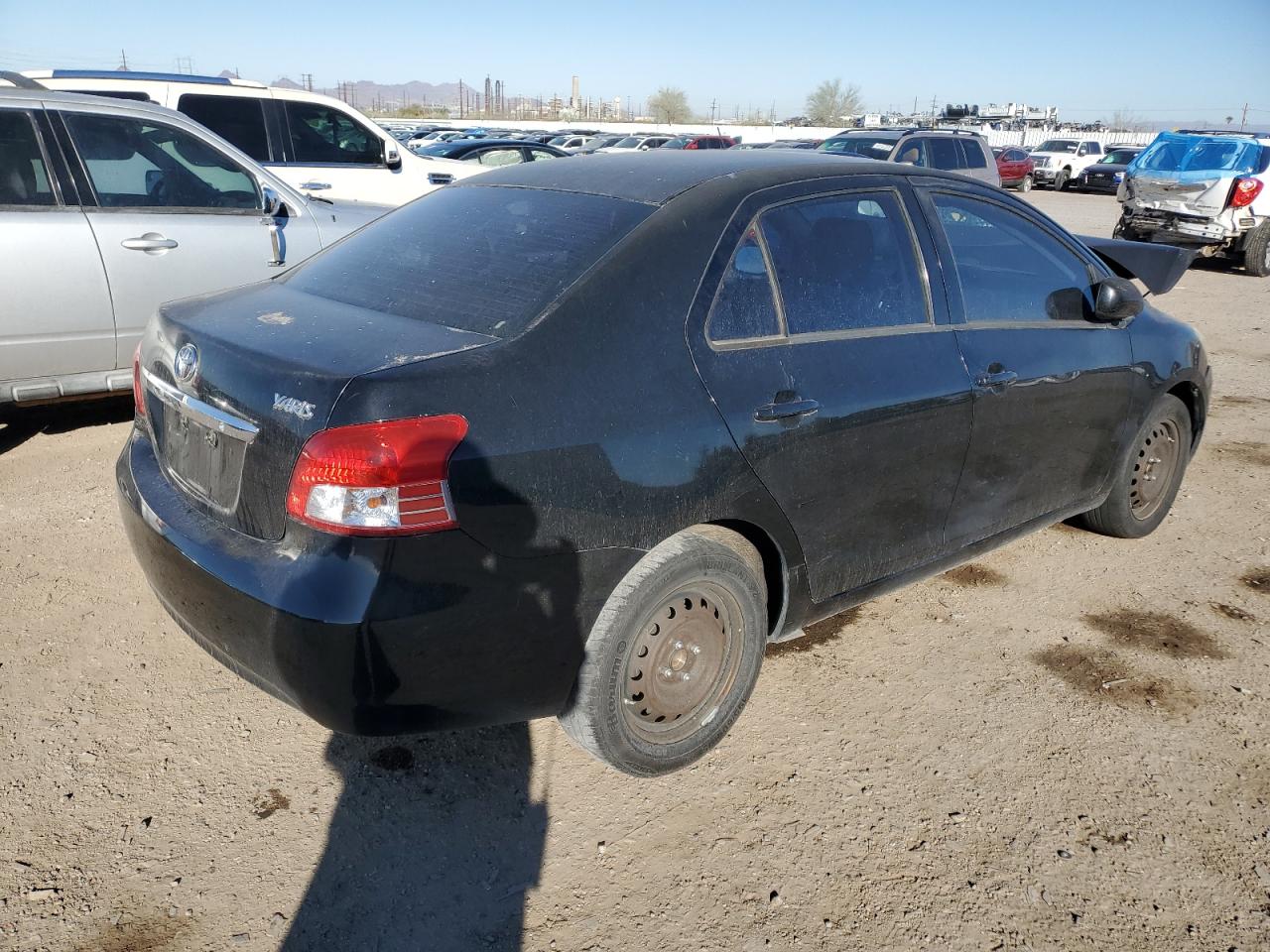 2012 Toyota Yaris VIN JTDBT4K35C1421712 Copart auction photo, front end / frame damage damage thumbnail 3