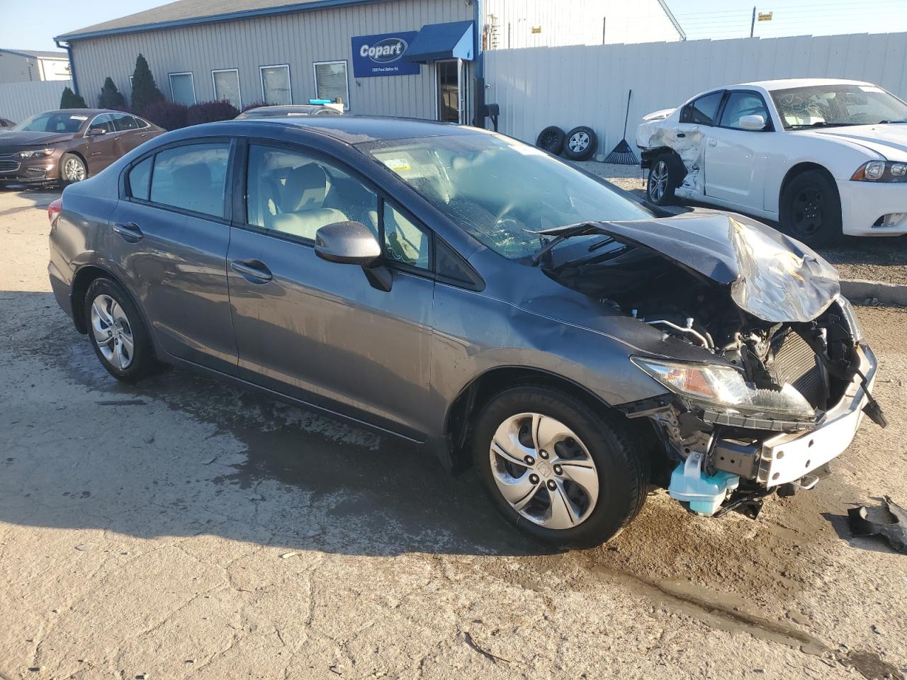2013 Honda Civic VIN 19XFB2F56DE088794 Copart auction photo, front end / side damage thumbnail 4