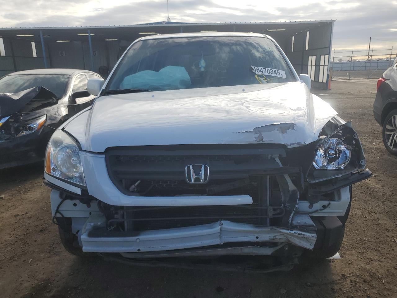 2003 Honda Pilot VIN 2HKYF18443H545382 Copart auction photo, front end damage thumbnail 5