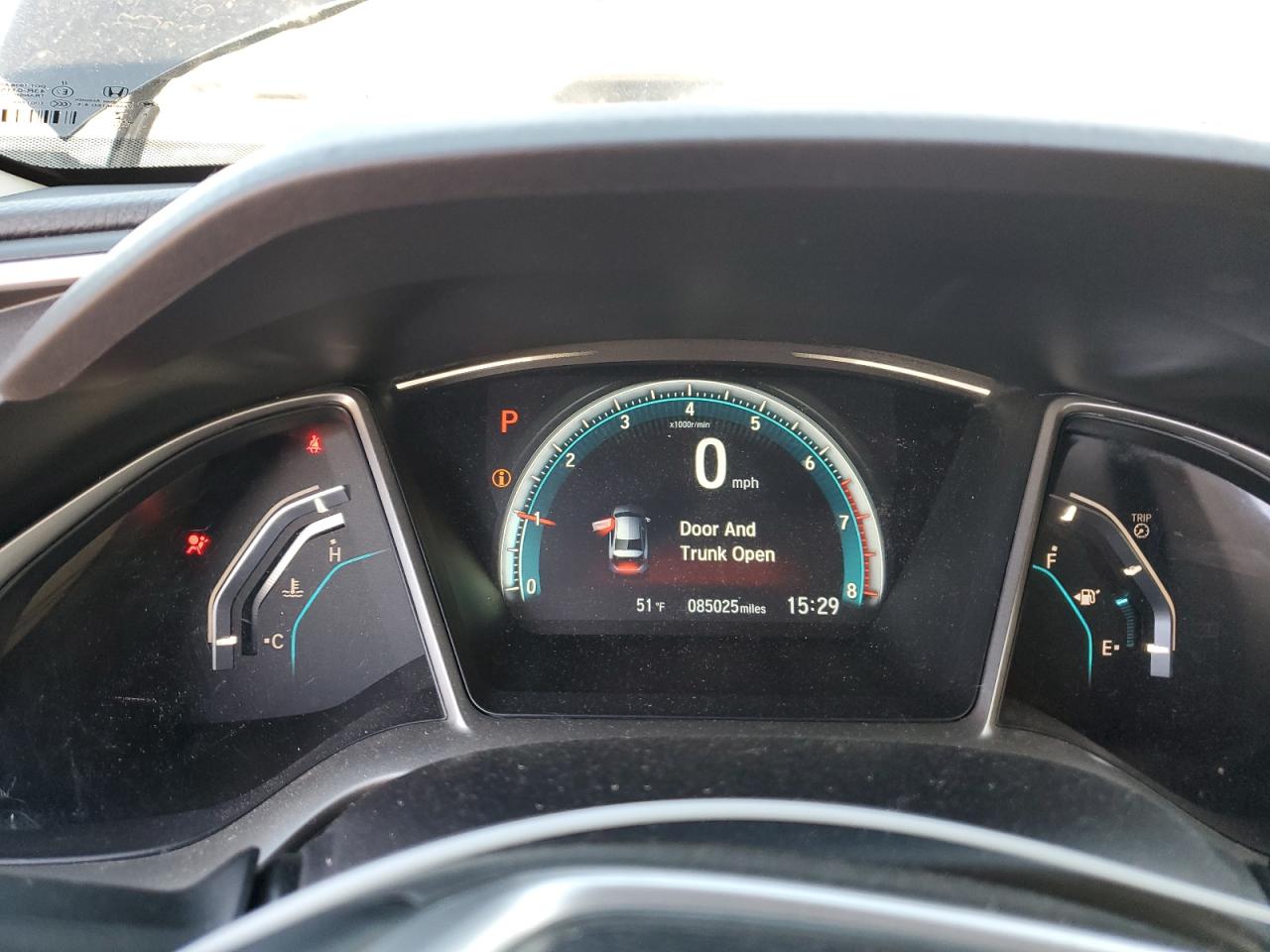 2018 Honda Civic VIN 19XFC1F3XJE200630 Copart auction photo, side damage thumbnail 9