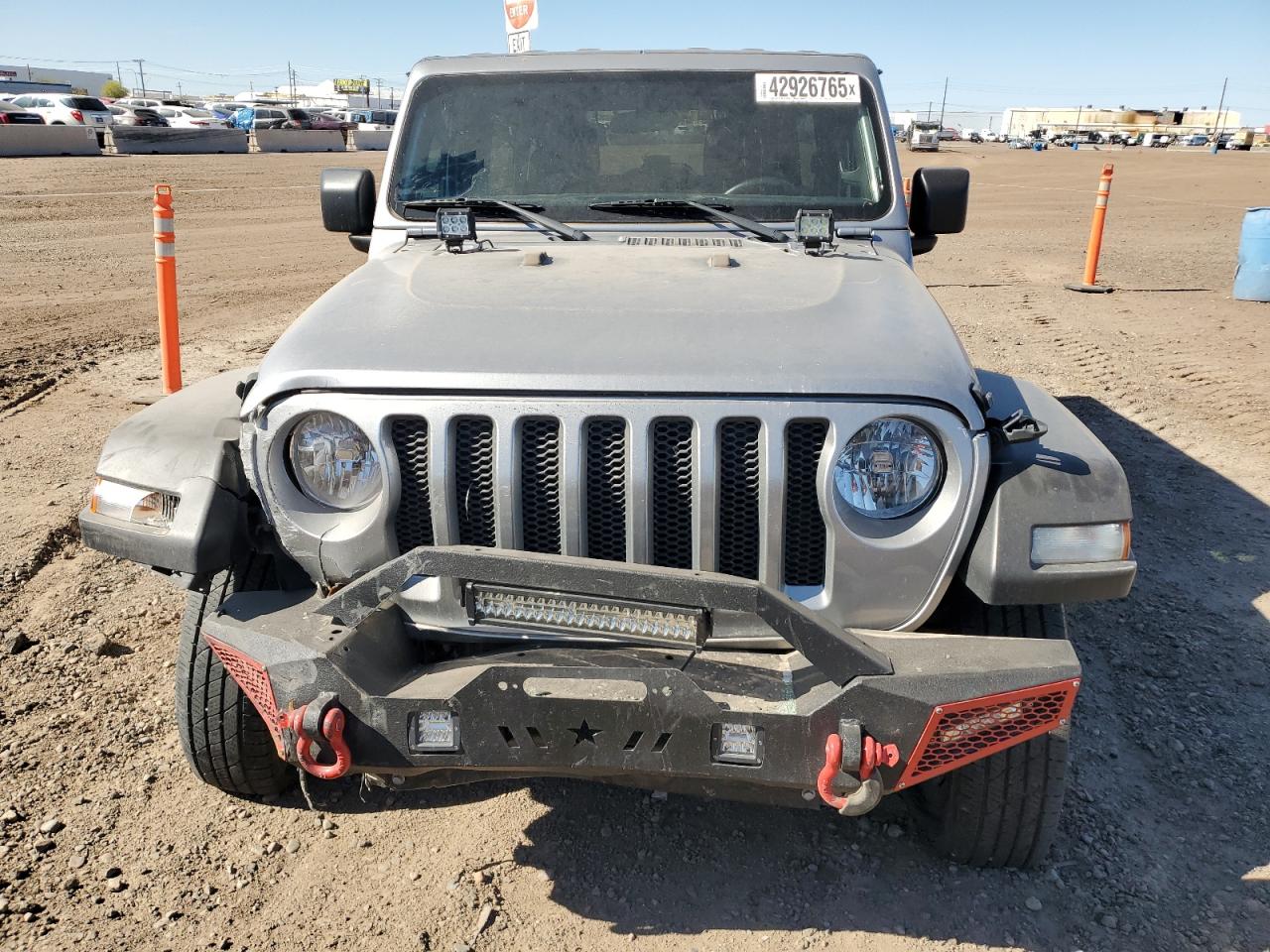 2021 Jeep Wrangler VIN 1C4HJXDN8MW592619 Copart auction photo, front end damage thumbnail 5