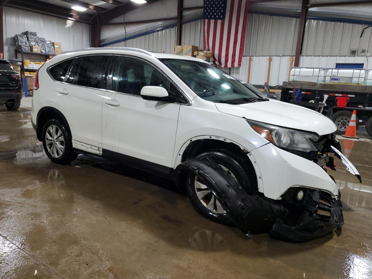 2013 Honda CR-V VIN 5J6RM4H72DL076029 Copart auction photo, front end / side damage thumbnail 4