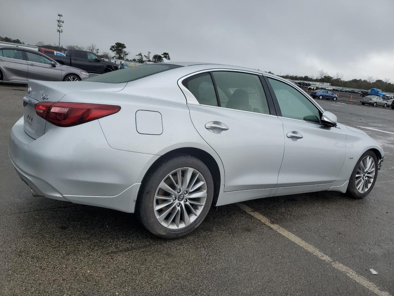 2018 Infiniti Q50 VIN JN1EV7ARXJM611700 Copart auction photo, front end damage thumbnail 3
