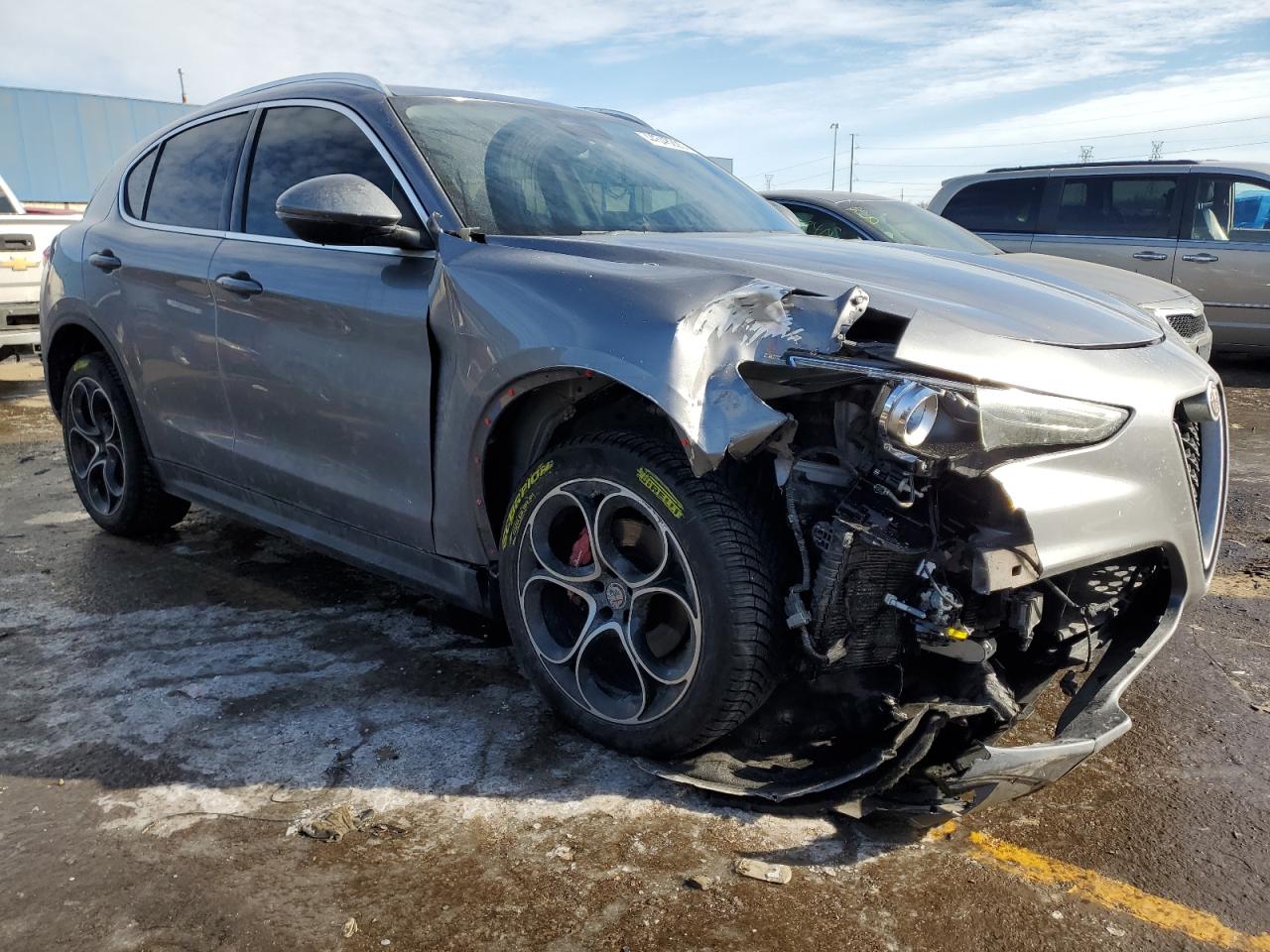 2019 Alfa Romeo Stelvio VIN ZASPAKBN1K7C52373 Copart auction photo, front end damage thumbnail 4