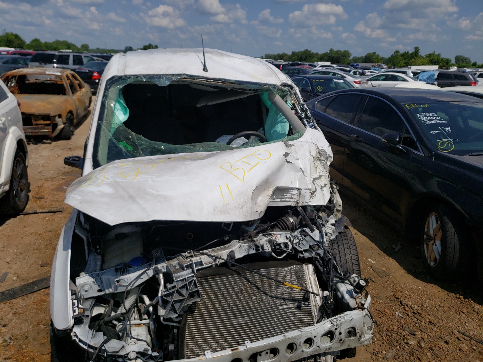 2015 Ford Transit VIN NM0LS7E70F1214203 Copart auction photo, rollover damage thumbnail 9
